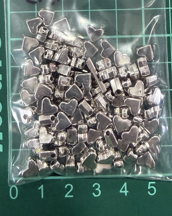 Bead Heart Silver